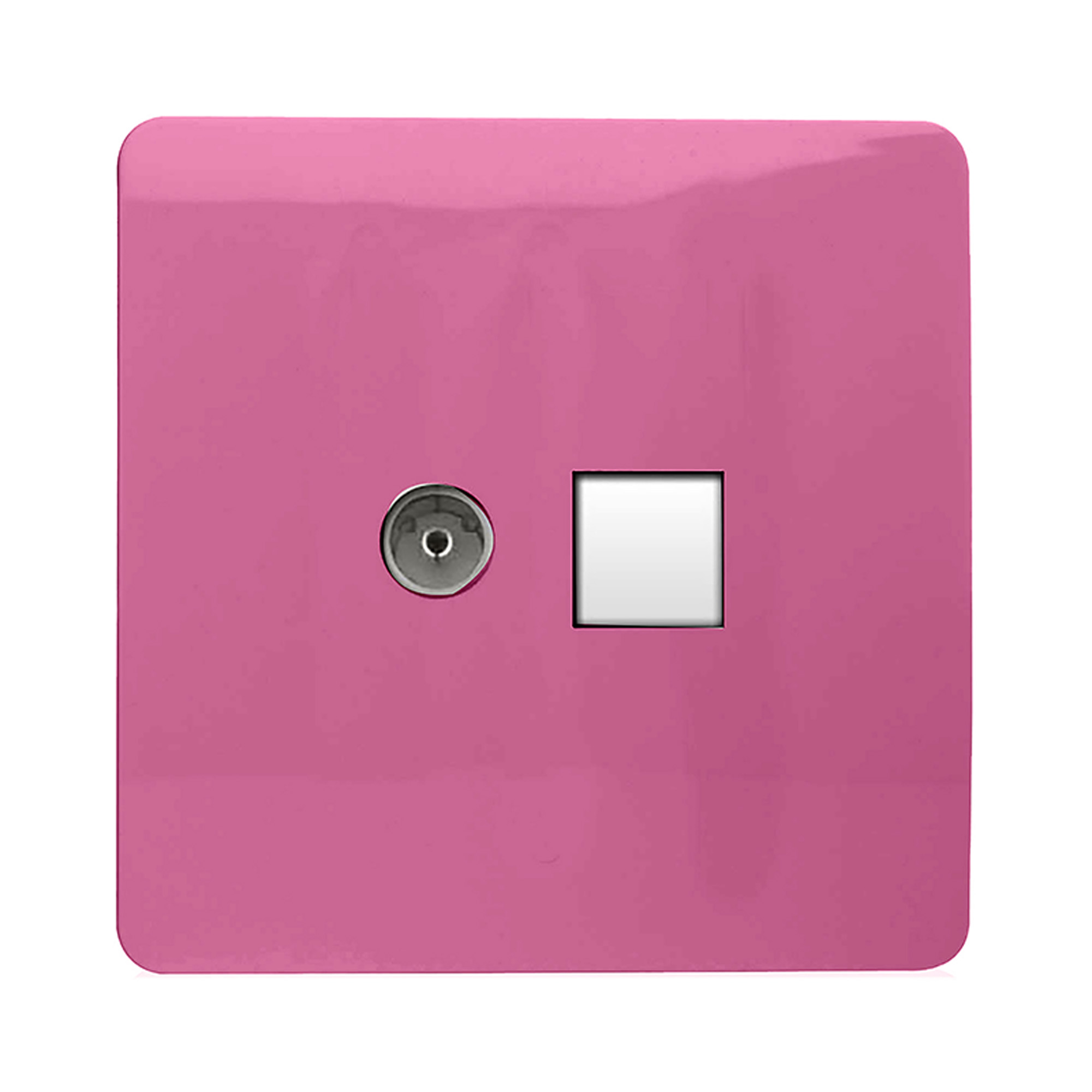 ART-TV+PCPK  TV Co-Axial & PC Ethernet Pink